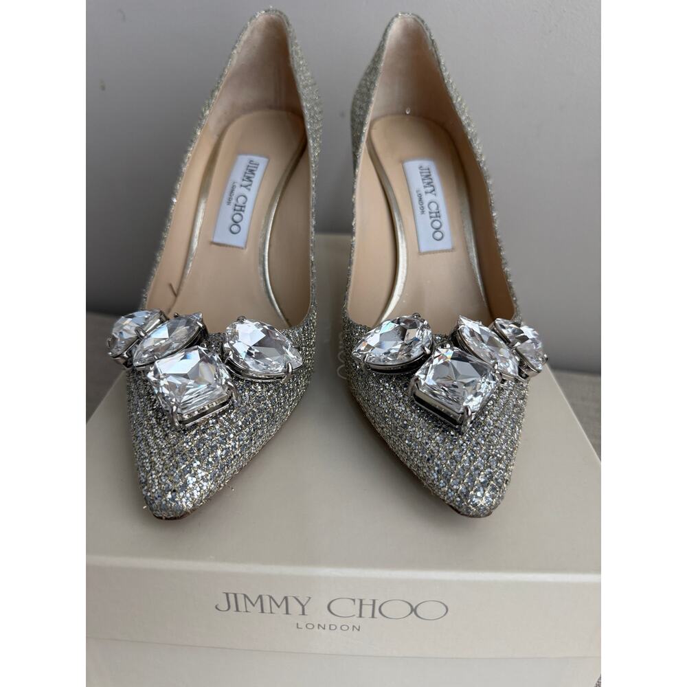 Jimmy Choo Marvel Crystal Embellished pumps, 100 mm, size 38.5 - Picture 3 of 11